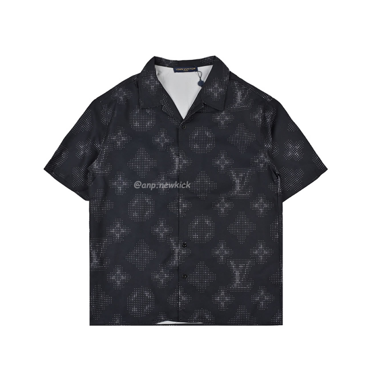 Louis Vuitton 24ss Old Flower Small Logo Short Sleeved Shirt (3) - www.newkick.vip